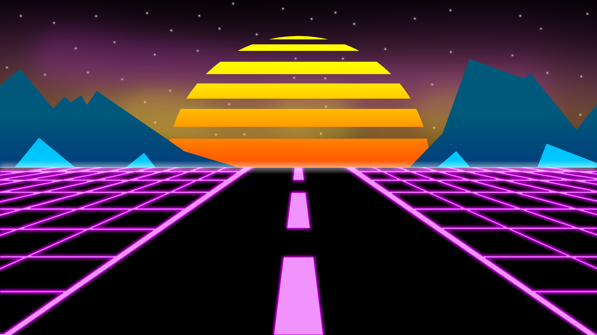 A Synthwave background.